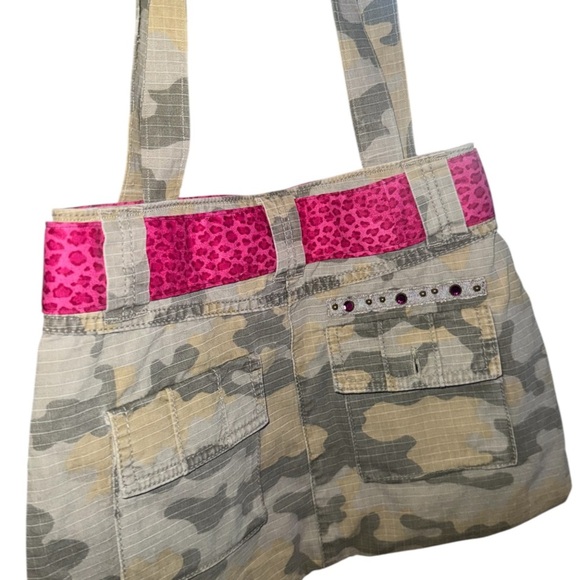 Y2K Camouflage Tote with Pink Accents - Picture 2 of 4